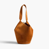 Khaite - Mini Lotus Tote in Tan Suede
