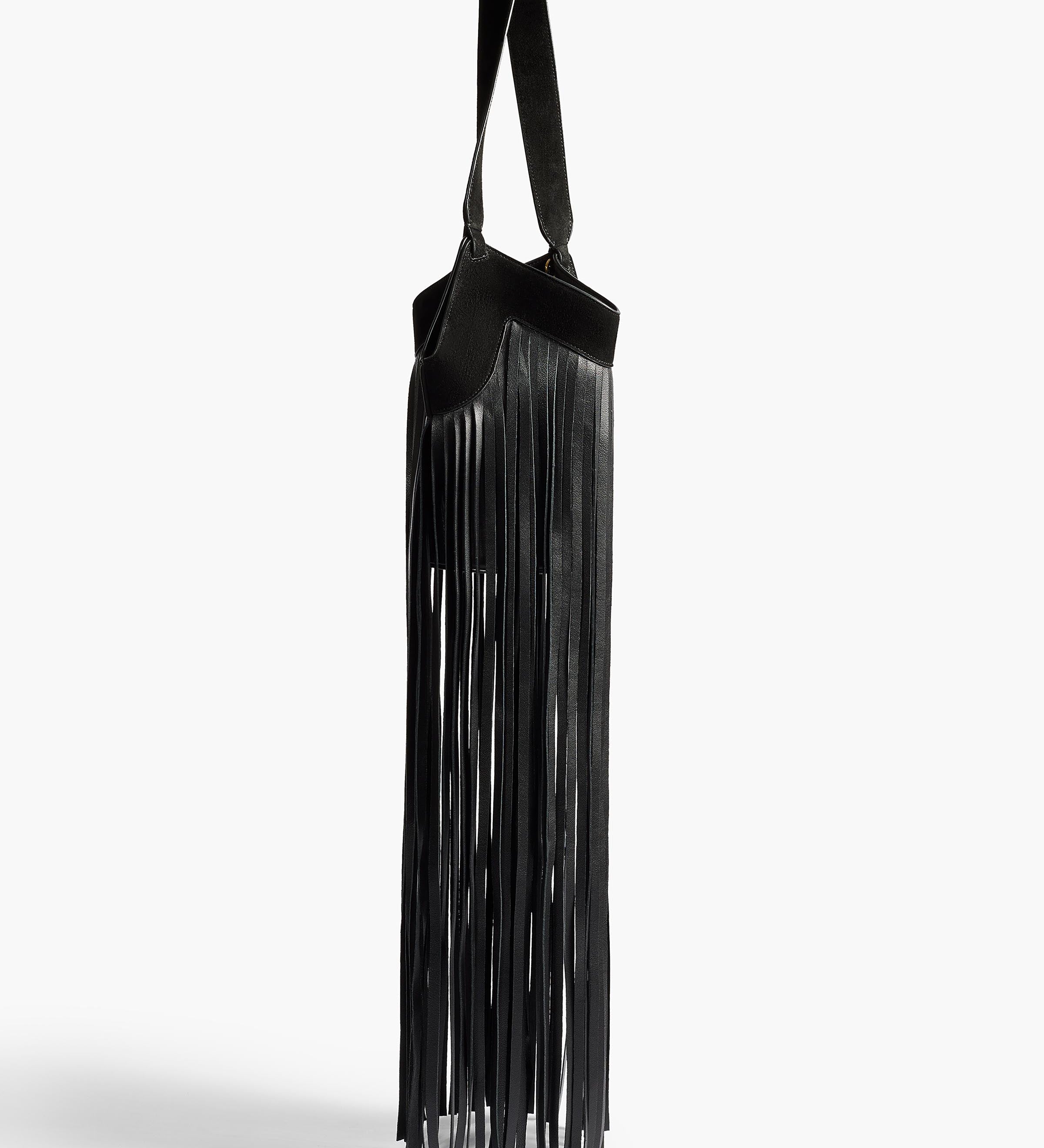 Khaite - Nano Lotus Fringe Tote in Black