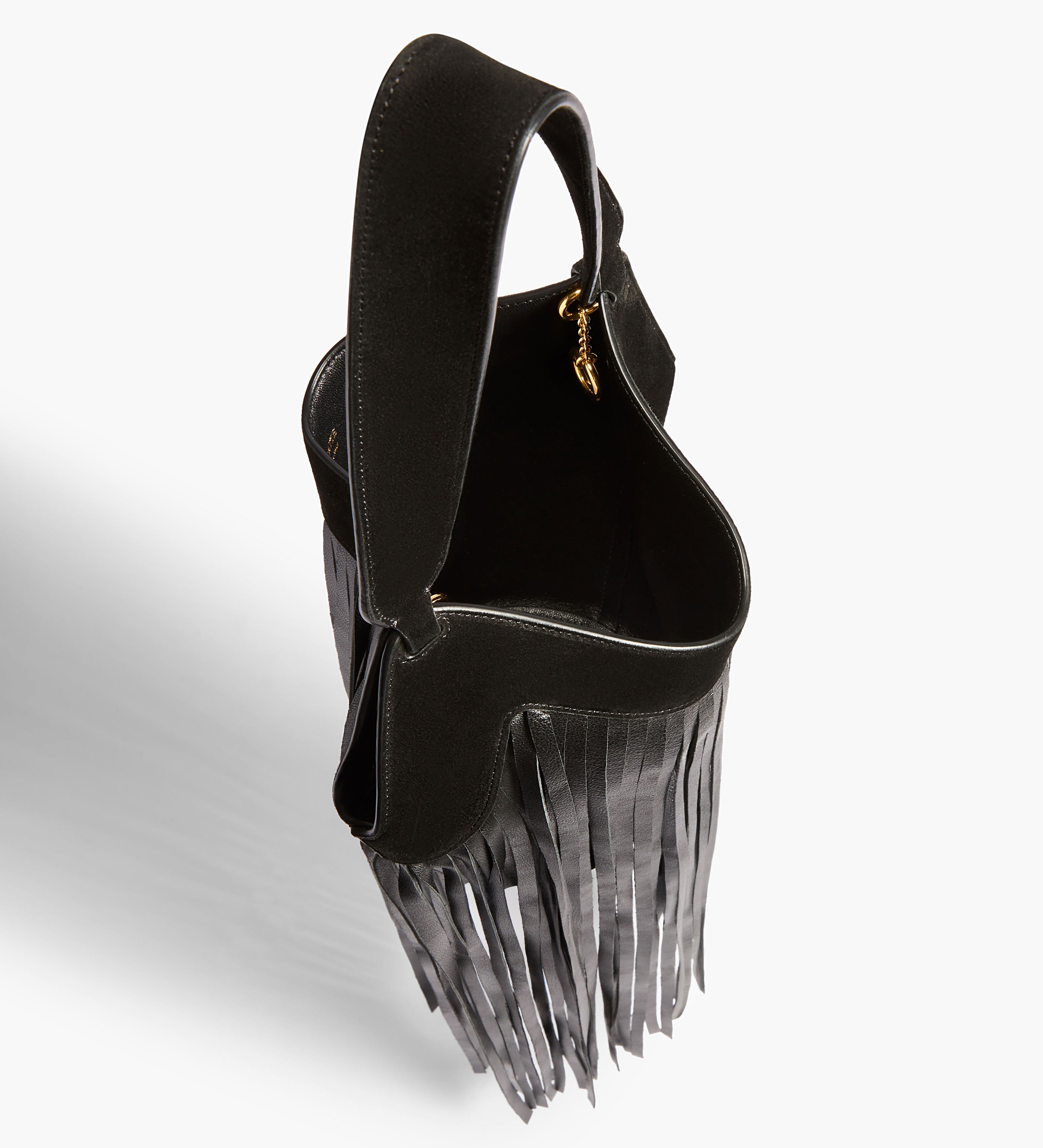 Khaite - Nano Lotus Fringe Tote in Black