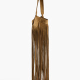 Khaite - Nano Lotus Fringe Tote in Mud Suede