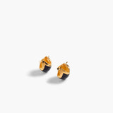 Khaite - Small Lotus Earrings in Gold with Black