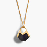 Khaite - Small Lotus Pendant in Gold with Black