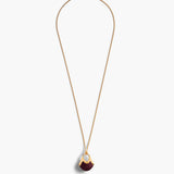 Khaite - Small Lotus Pendant in Gold Rouge Noir