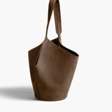 Khaite - Small Lotus Tote in Cedar Suede