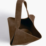 Khaite - Small Lotus Tote in Cedar Suede