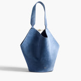 Khaite - Small Lotus Tote in Cloud Iris Suede