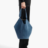 Khaite - Small Lotus Tote in Cloud Iris Suede