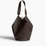 Khaite - Small Lotus Tote in Espresso Pebbled Leather