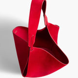 Khaite - Medium Lotus Tote in Ruby Suede