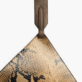 Khaite - Small Lotus Tote in Python - Embossed Taupe and Morning Dove