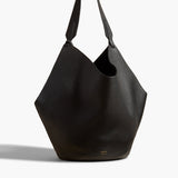 Khaite - Medium Lotus Tote in Black Pebbled Leather