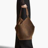 Khaite - Medium Lotus Tote in Cedar Suede