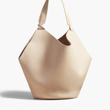 Khaite - Medium Lotus Tote in Dark Ivory Pebbled Leather