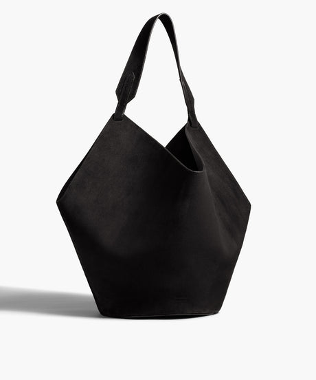 Khaite - Medium Lotus Tote in Black Suede