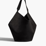 Khaite - Medium Lotus Tote in Black Suede