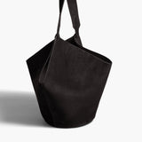 Khaite - Medium Lotus Tote in Black Suede