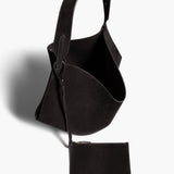 Khaite - Medium Lotus Tote in Black Suede