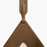 Khaite - Medium Lotus Tote in Dark Olive Leather and Cream Canvas