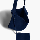 Khaite - Medium Lotus Tote in Midnight Suede