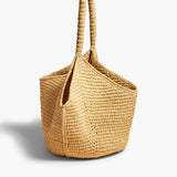 Khaite - Medium Lotus Tote in Natural Raffia