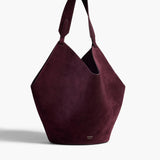 Khaite - Medium Lotus Tote in Rouge Noir Suede