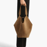 Khaite - Small Lotus Tote in Mud Suede