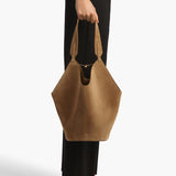 Khaite - Small Lotus Tote in Mud Suede