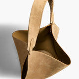 Khaite - Small Lotus Tote in Mud Suede