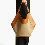 Khaite - Medium Lotus Tote in Honey and Tan Leather