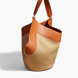 Khaite - Medium Lotus Tote in Honey and Tan Leather