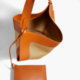 Khaite - Medium Lotus Tote in Honey and Tan Leather