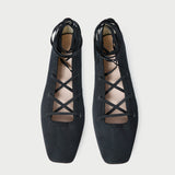 Loeffler Randall - Louisa Lace-Up Ballet Flat