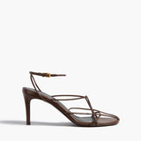 Khaite - Loulou Sandal in Cigar Leather