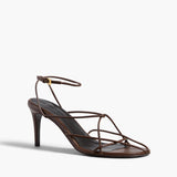 Khaite - Loulou Sandal in Cigar Leather