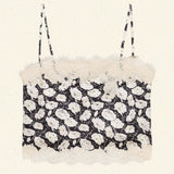 DÔEN - LOURE TOP -- NOIR FLEURS D'ANEMONE