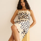 DÔEN - LOURE TOP -- NOIR FLEURS D'ANEMONE