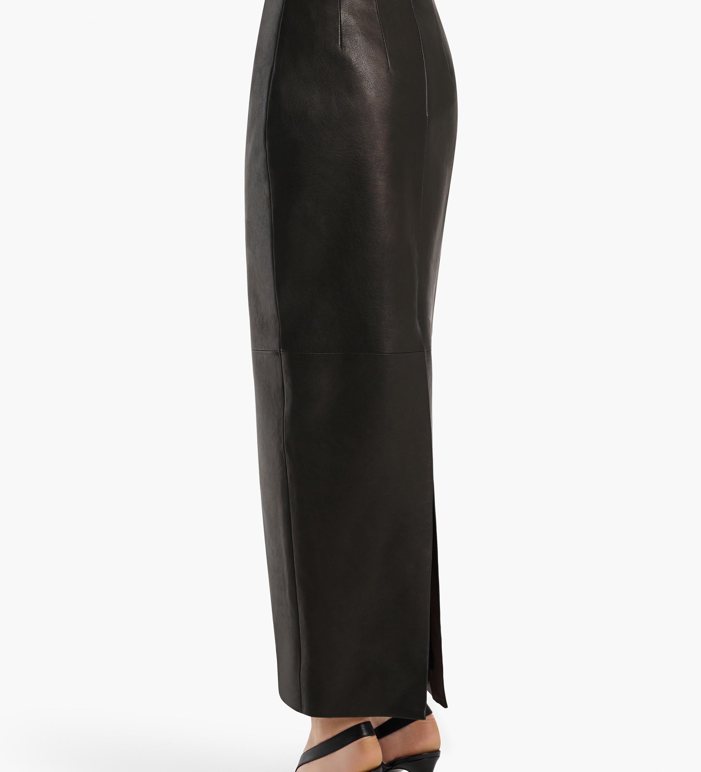 Khaite - Loxley Skirt in Black Leather