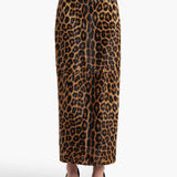 Khaite - Loxley Skirt in Leopard Print Haircalf