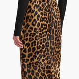 Khaite - Loxley Skirt in Leopard Print Haircalf