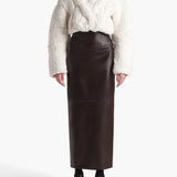 Khaite - Loxley Skirt in Mud Leather
