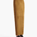 Khaite - Loxley Skirt in Toffee Suede