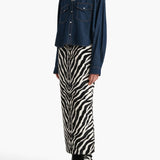 Khaite - Loxley Skirt in Zebra Print Haircalf