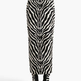 Khaite - Loxley Skirt in Zebra Print Haircalf