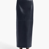 Khaite - Loxley Skirt in Dark Navy Leather