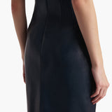 Khaite - Loxley Skirt in Dark Navy Leather