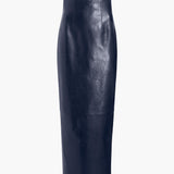 Khaite - Loxley Skirt in Dark Navy Leather
