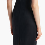 Khaite - Loxley Skirt in Navy and White Stripe