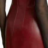 Khaite - Loxley Skirt in Oxblood Leather