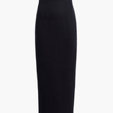 Khaite - Loxley Skirt in Navy and White Stripe