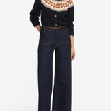 FRAME - Le Pixie Slim Palazzo Modern Pocket -- Rinse